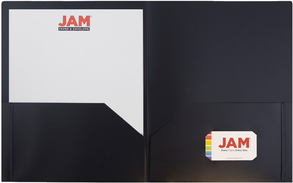 Black 9 x 12 Plastic Pop Folders