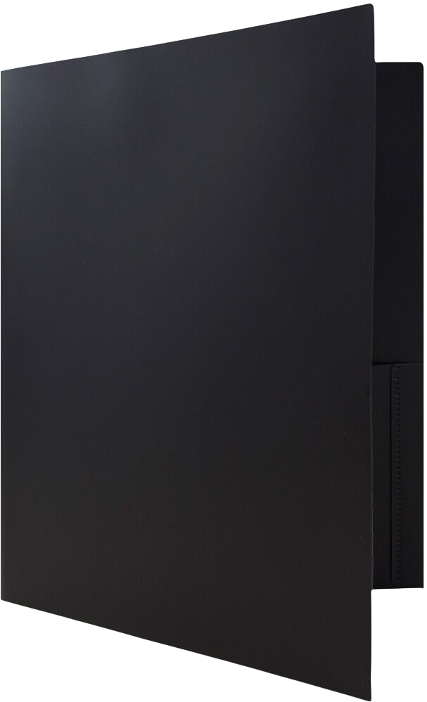 Black 9 x 12 Plastic Pop Folders
