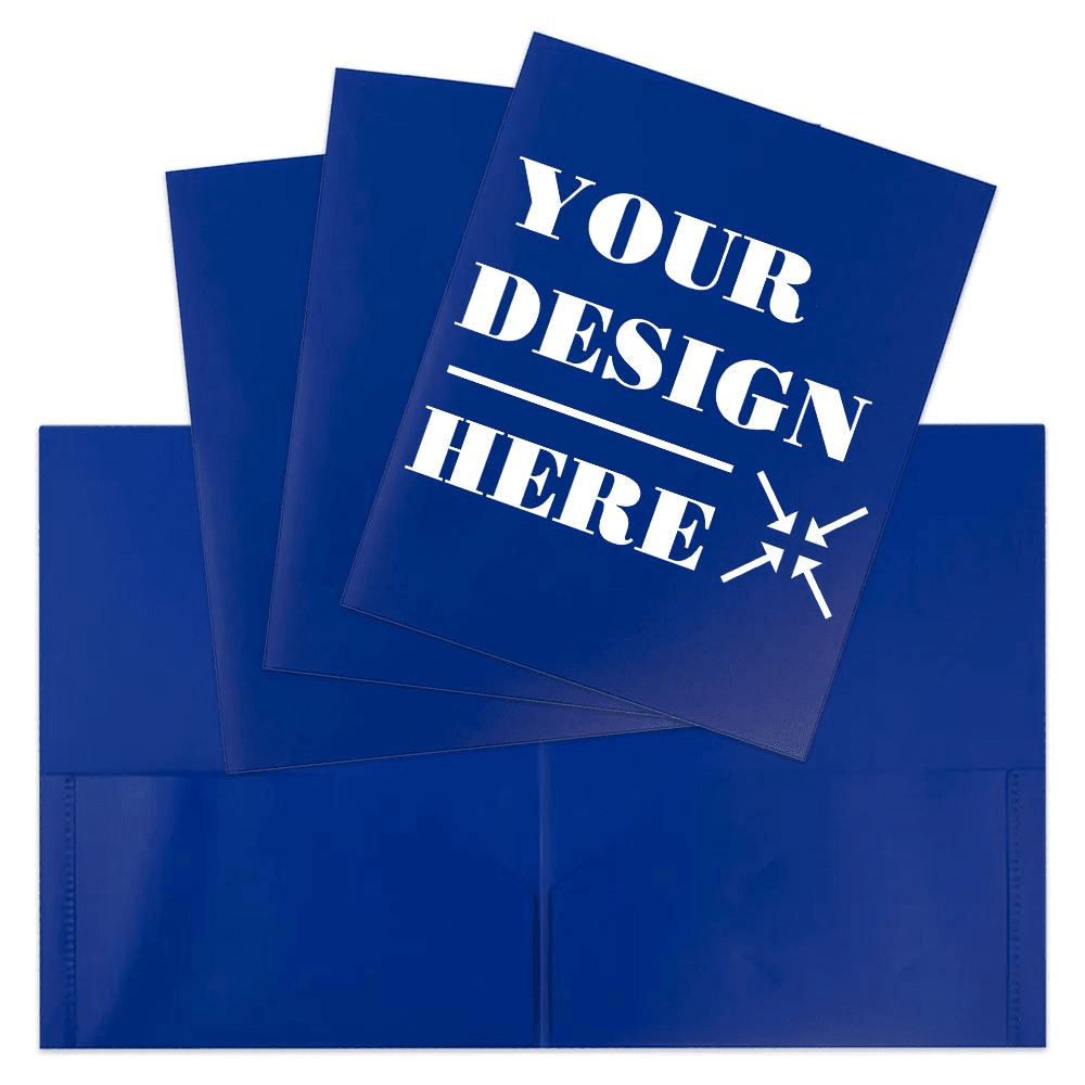 Blue 9 x 12 Plastic Pop Folders