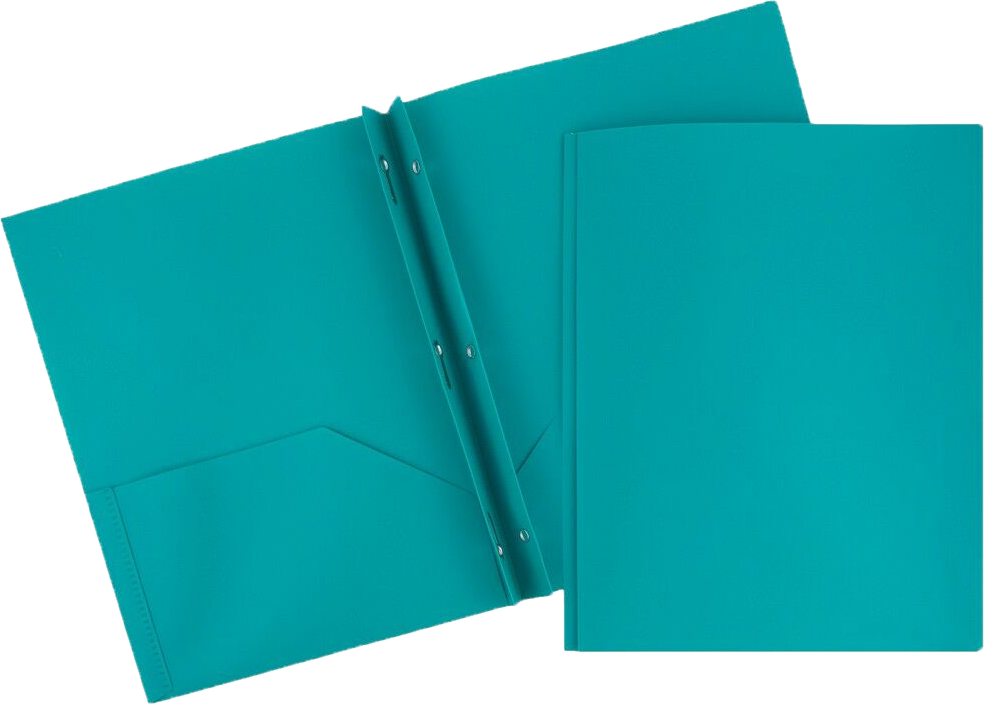 Assorted Fashion 9 x 12 Plastic Pop with Clasp Folders - 6 Pack