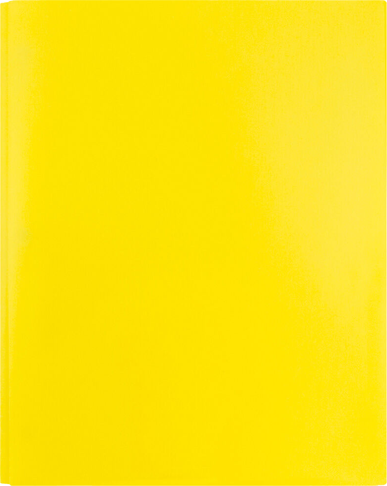 Yellow 9 x 12 Plastic Pop Folders with Clasp