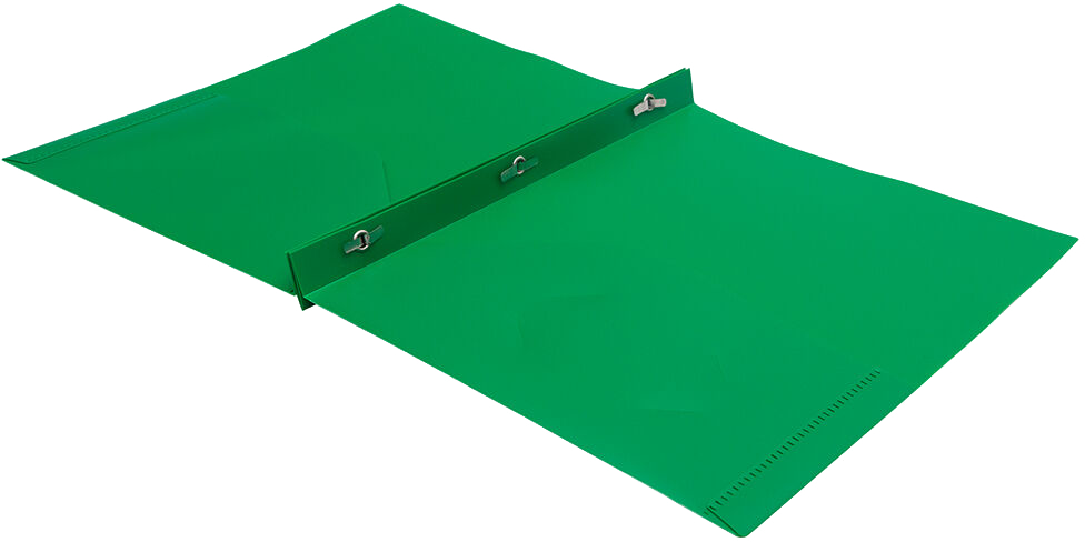 Green 9 x 12 Plastic Pop Folders with Clasp