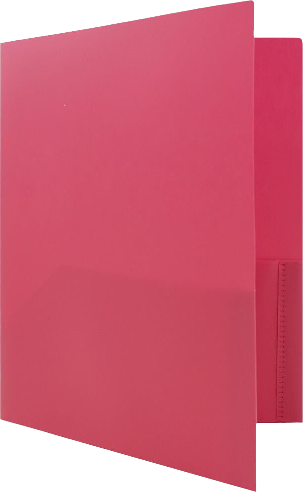 Fuchsia Pink 9 x 12 Plastic Pop Folders