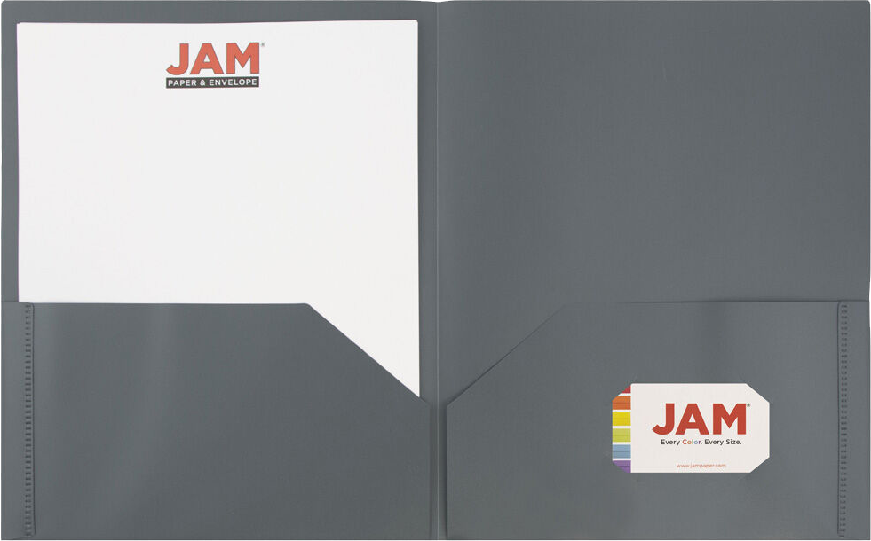 Gray 9 x 12 Plastic Pop Folders