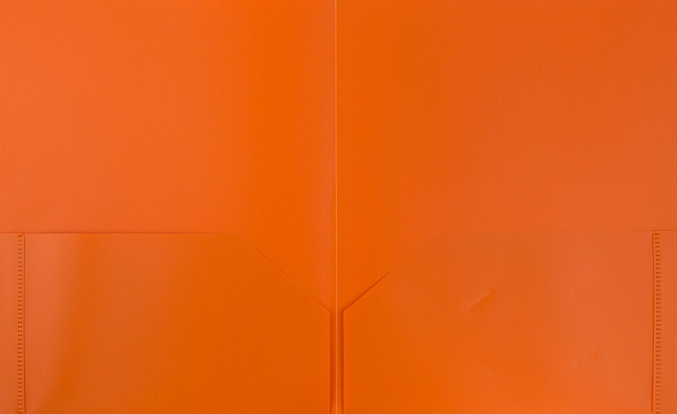Orange 9 x 12 Plastic Pop Folders