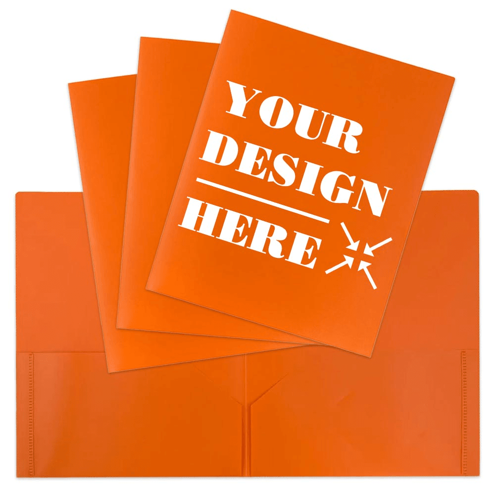 Orange 9 x 12 Plastic Pop Folders