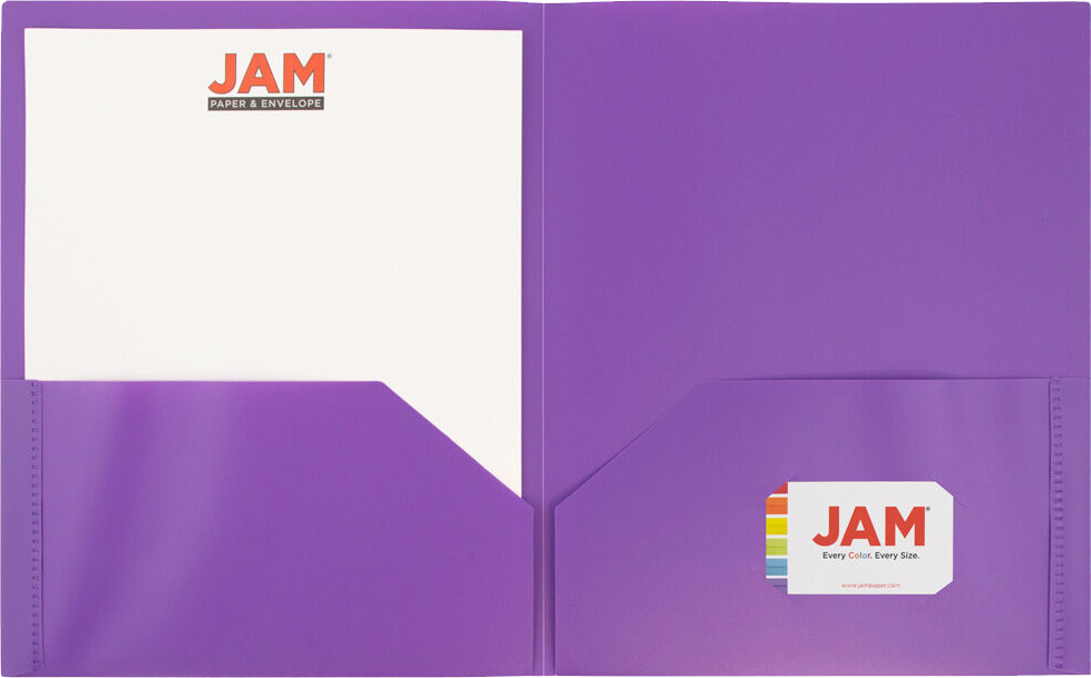 Purple 9 x 12 Plastic Pop Folders