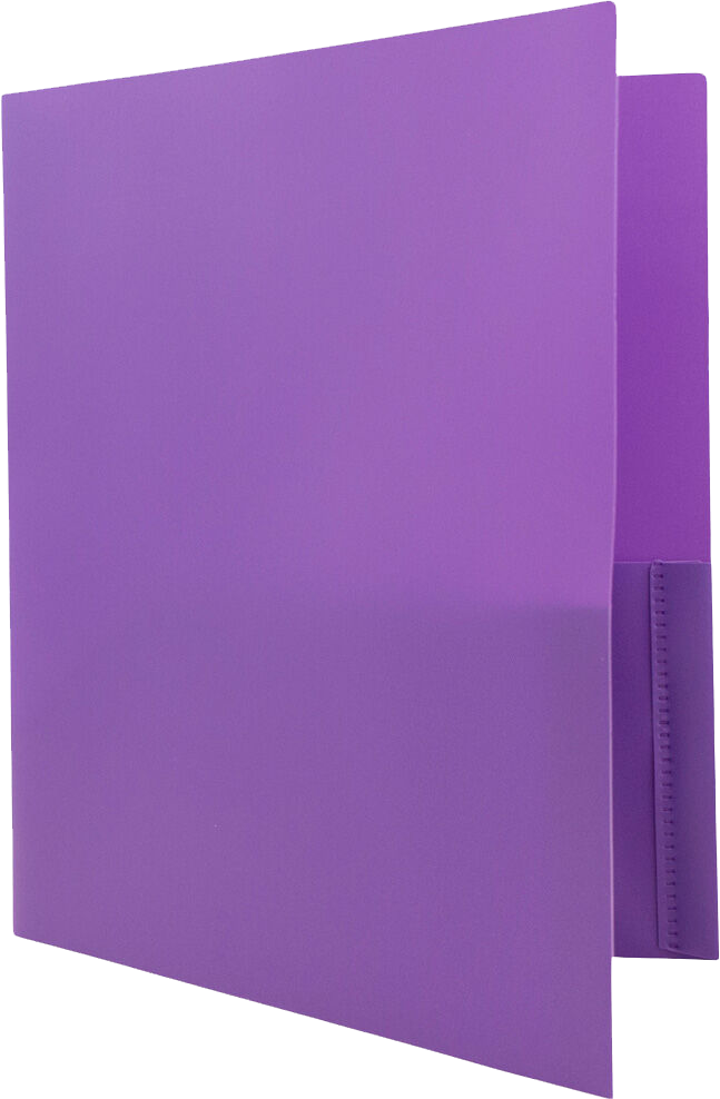 Purple 9 x 12 Plastic Pop Folders