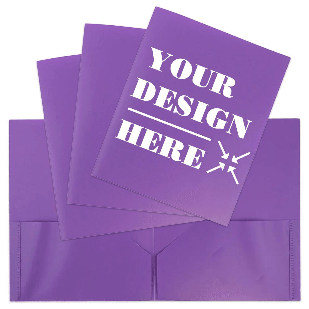 Purple 9 x 12 Plastic Pop Folders