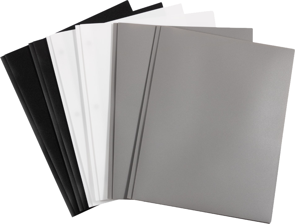 Assorted Business 9 x 12 Plastic Pop Folders with Clasp