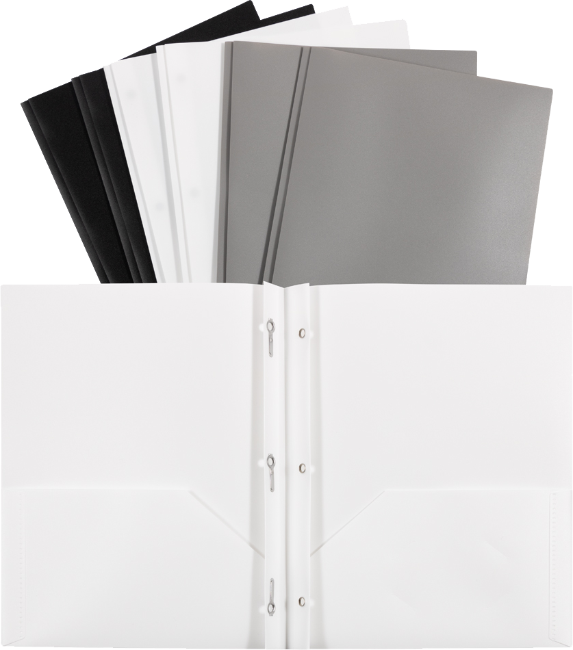 Assorted Business 9 x 12 Plastic Pop Folders with Clasp