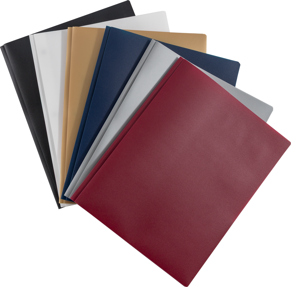 Assorted Professional 9 x 12 Plastic Pop with Clasp Folders - 6 Pack