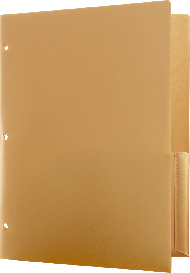 Assorted Professional 9 x 12 Plastic Pop 3 Hole Punch Folders - 6 Pack