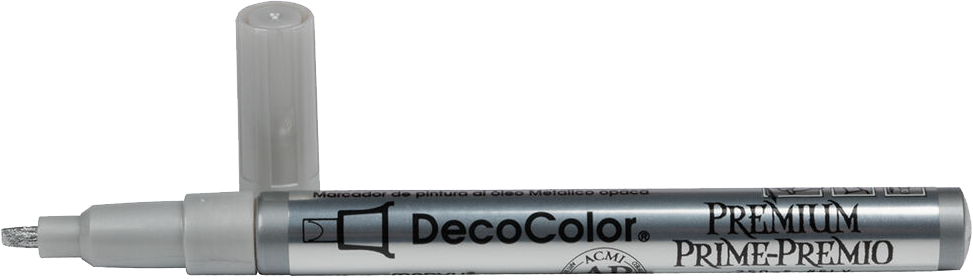 Silver Opaque Leafing Tip Paint Markers