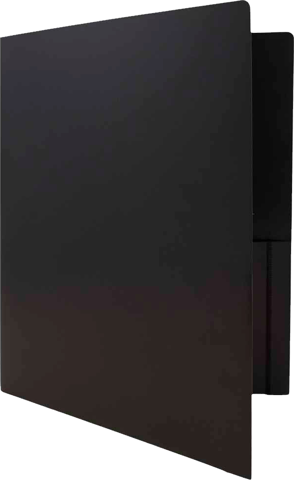 Black 9 x 12 Plastic Heavy Duty Folders
