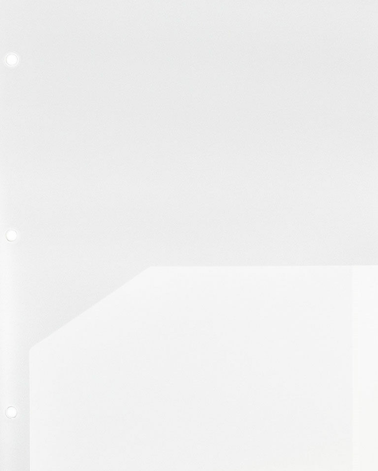 Clear 9 x 12 Plastic 3 Hole Punched Duty Folders