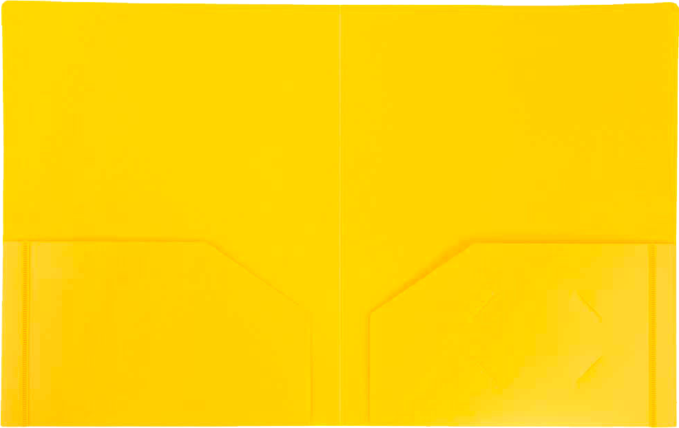 Yellow 9 x 12 Plastic Heavy Duty Folders
