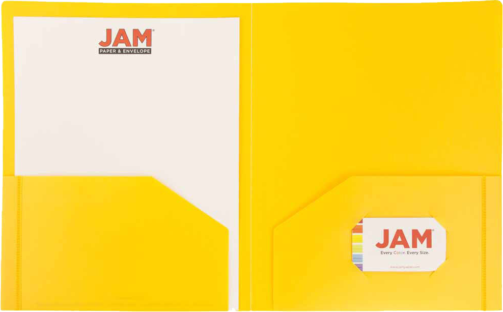 Yellow 9 x 12 Plastic Heavy Duty Folders