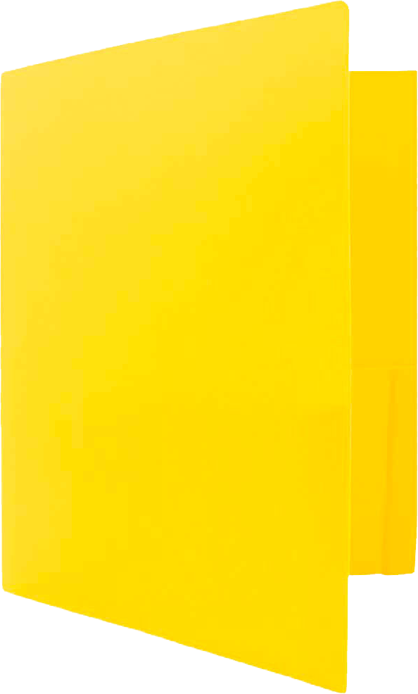 Yellow 9 x 12 Plastic Heavy Duty Folders