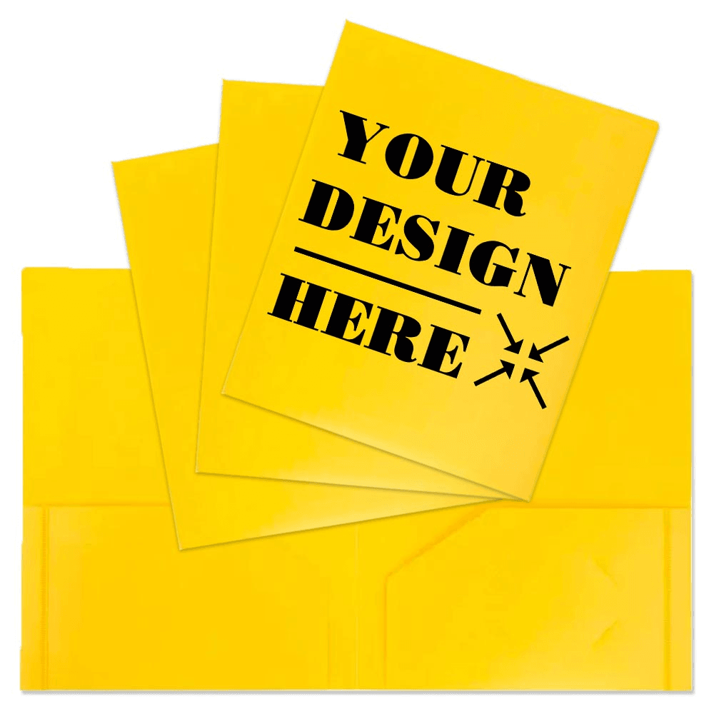 Yellow 9 x 12 Plastic Heavy Duty Folders