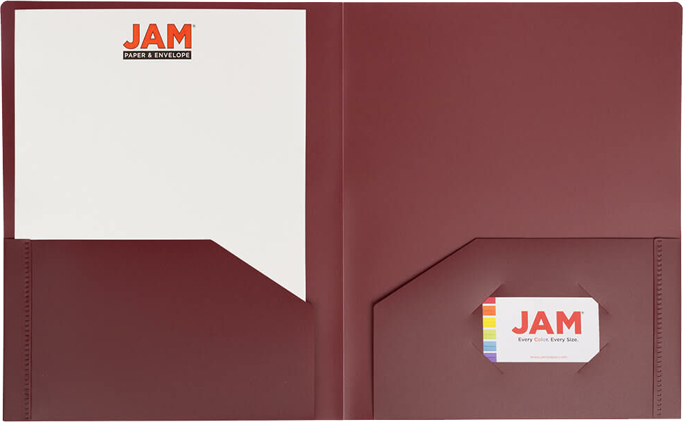 Burgundy 9 x 12 Plastic Heavy Duty Folders