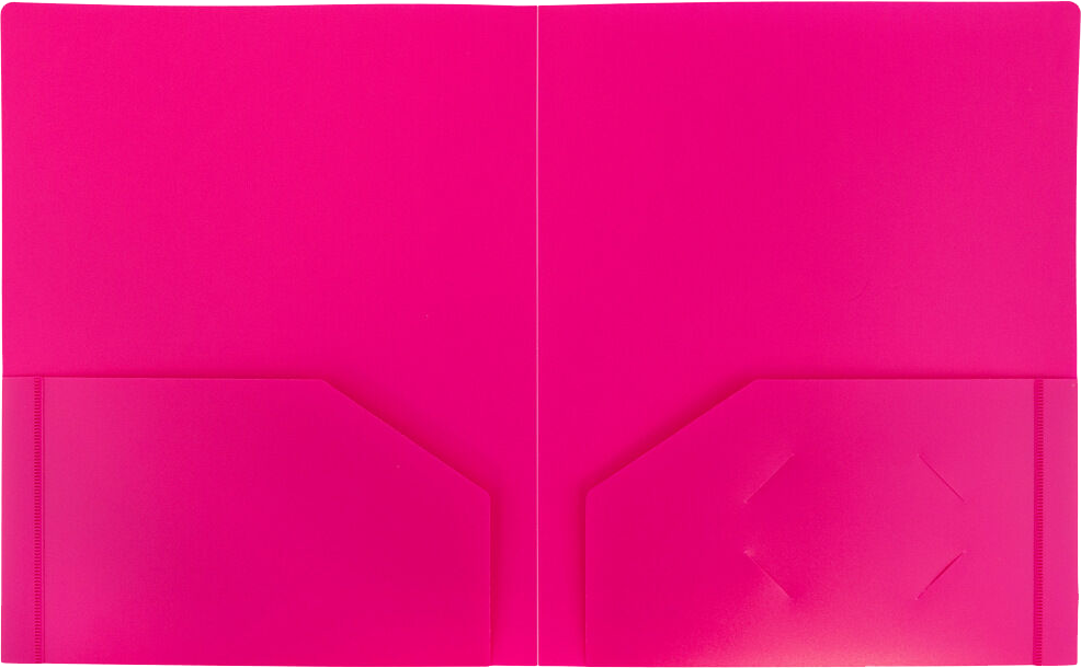 Fuchsia 9 x 12 Plastic Heavy Duty Folders
