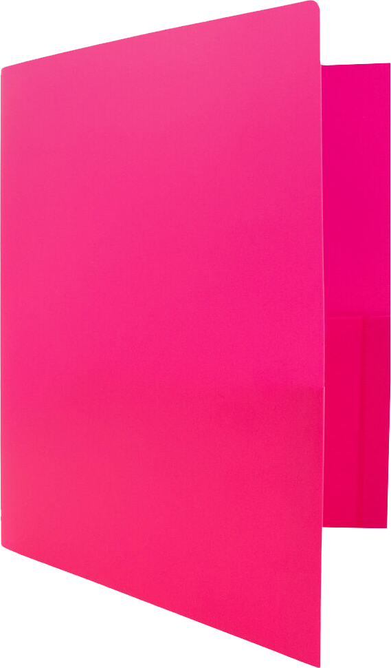 Fuchsia 9 x 12 Plastic Heavy Duty Folders