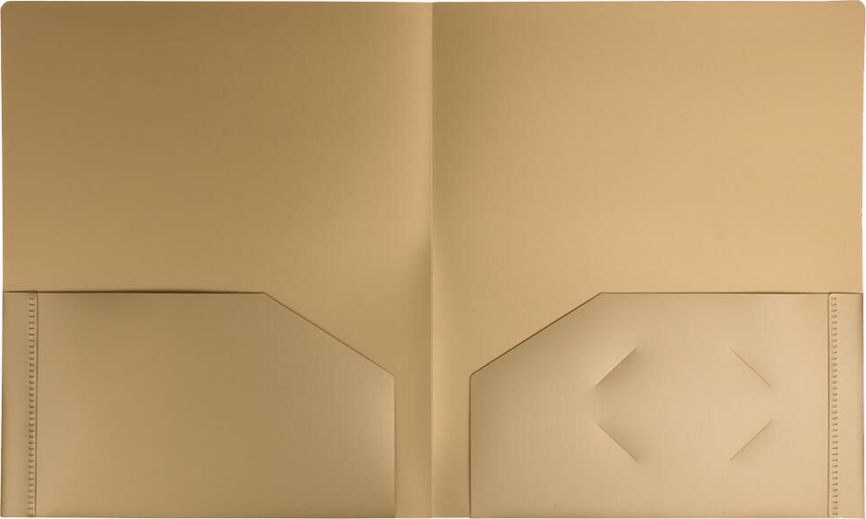 Gold 9 x 12 Plastic Heavy Duty Folders