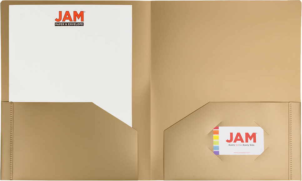 Gold 9 x 12 Plastic Heavy Duty Folders