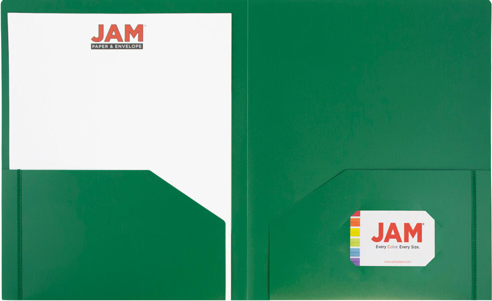 Green 9 x 12 Plastic Heavy Duty Folders
