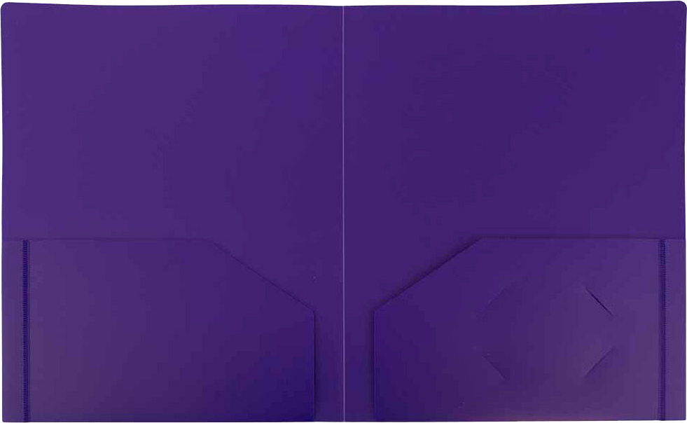 Purple 9 x 12 Plastic Heavy Duty Folders