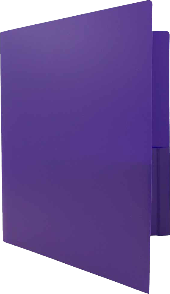 Purple 9 x 12 Plastic Heavy Duty Folders