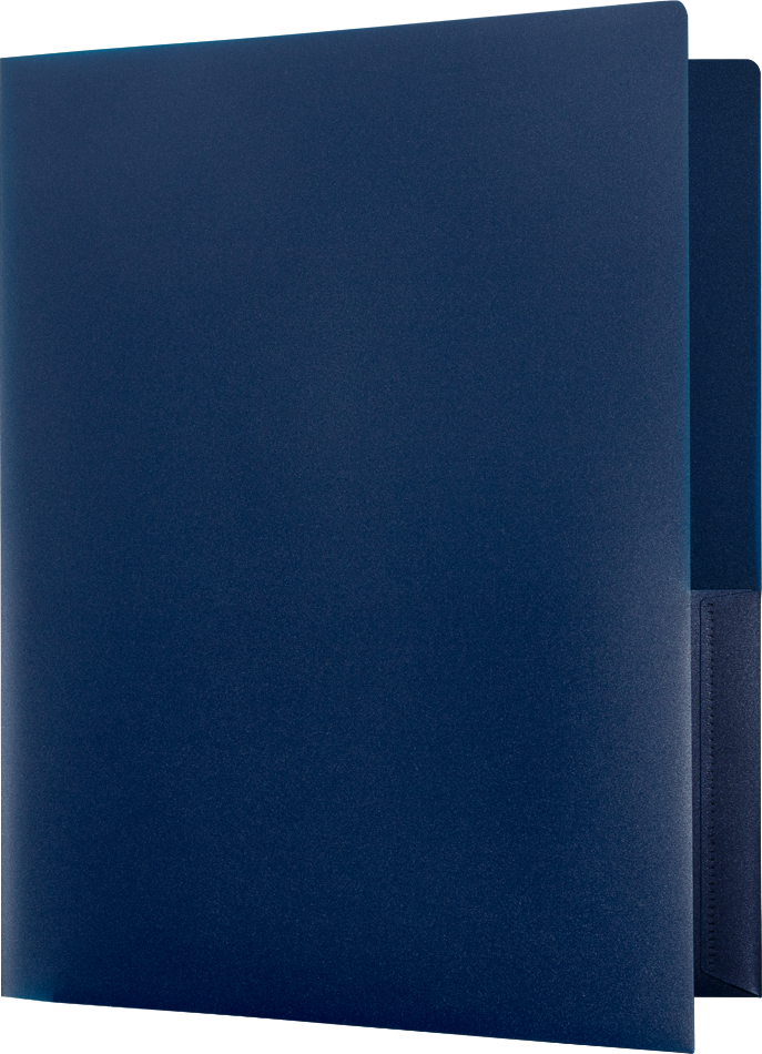 Assorted Professional 9 x 12 Plastic Pop Folders - 6 Pack