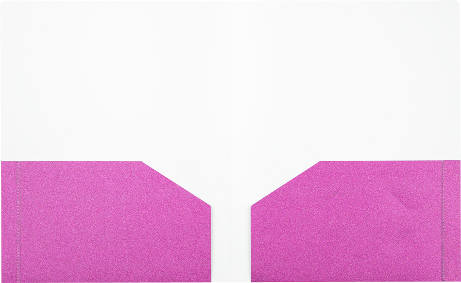 Assorted Primary 9 x 12 Glitter Folders - 6 Pack