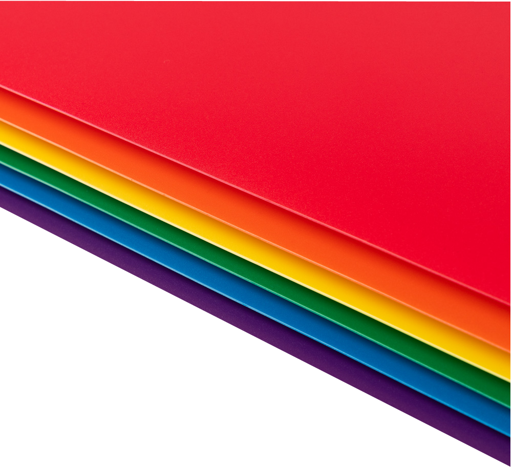 Assorted Primary 9 x 14 1/2 Legal Plastic Heavy Duty Folders - 6 Pack