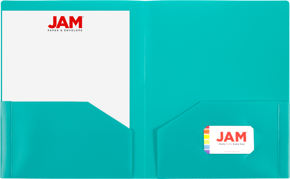 Assorted Fashion 9 x 12 Plastic Heavy Duty Folders - 6 Pack