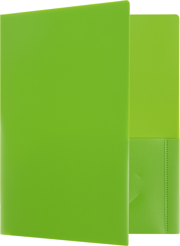 Assorted Fashion 9 x 12 Plastic Heavy Duty Folders - 6 Pack