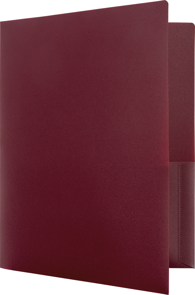Assorted Professional 9 x 12 Plastic Heavy Duty Folders - 6 Pack