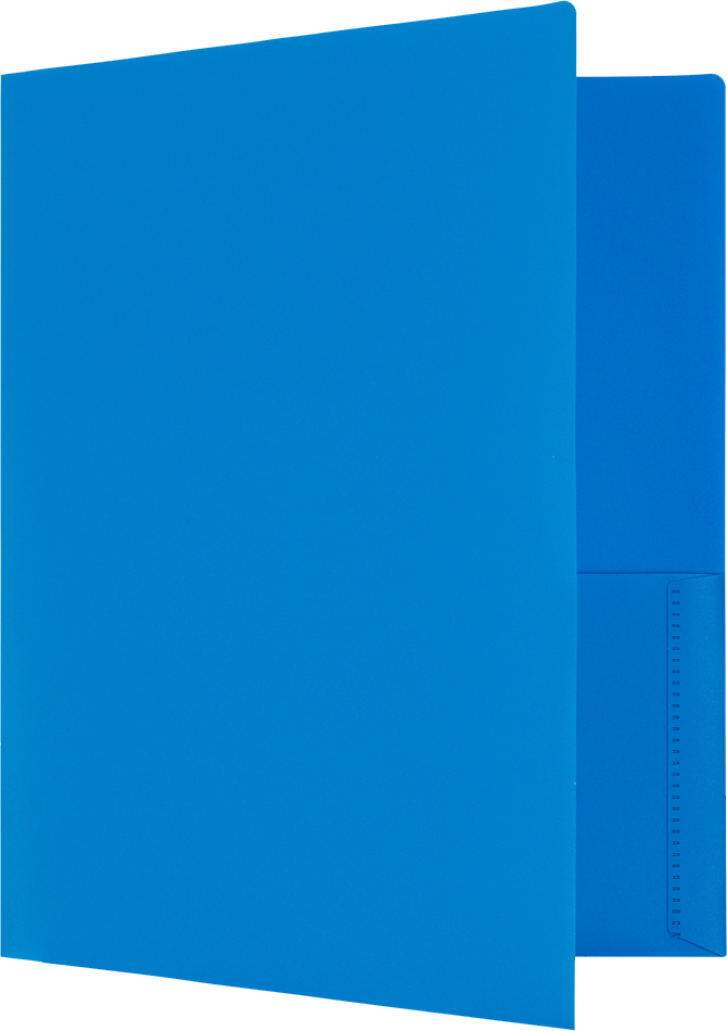 Assorted Primary 9 x 12 Plastic Heavy Duty Folders - 6 Pack