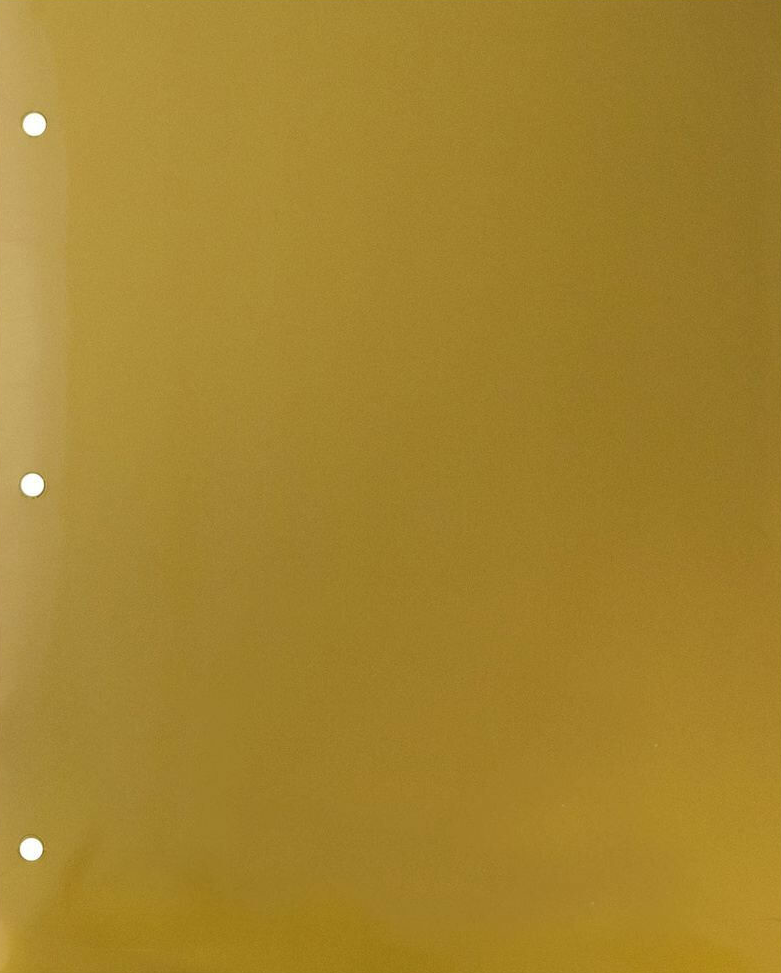 Glossy Gold 9 x 12 3 Hole Punch Folders