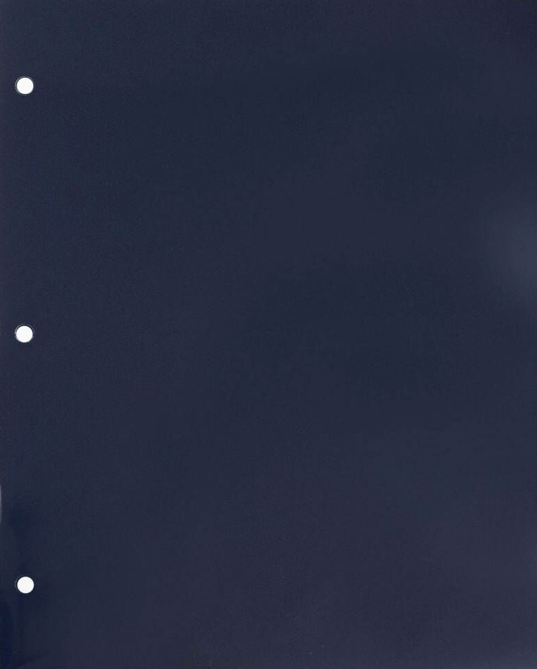 Glossy Navy Blue 9 x 12 3 Hole Punch Folders