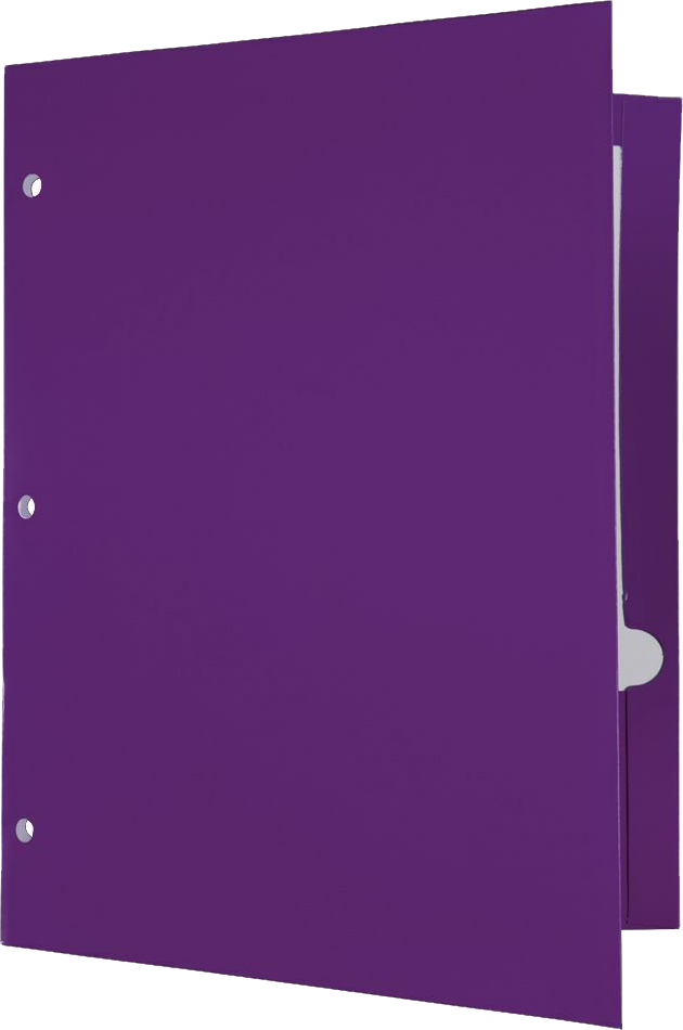 Glossy Purple 9 x 12 3 Hole Punch Folders