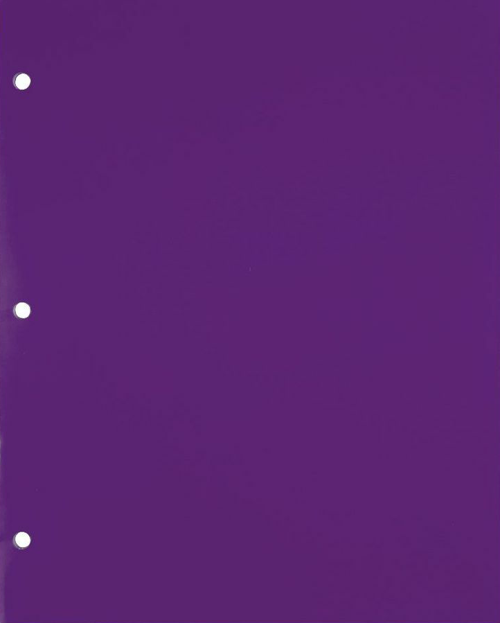 Glossy Purple 9 x 12 3 Hole Punch Folders
