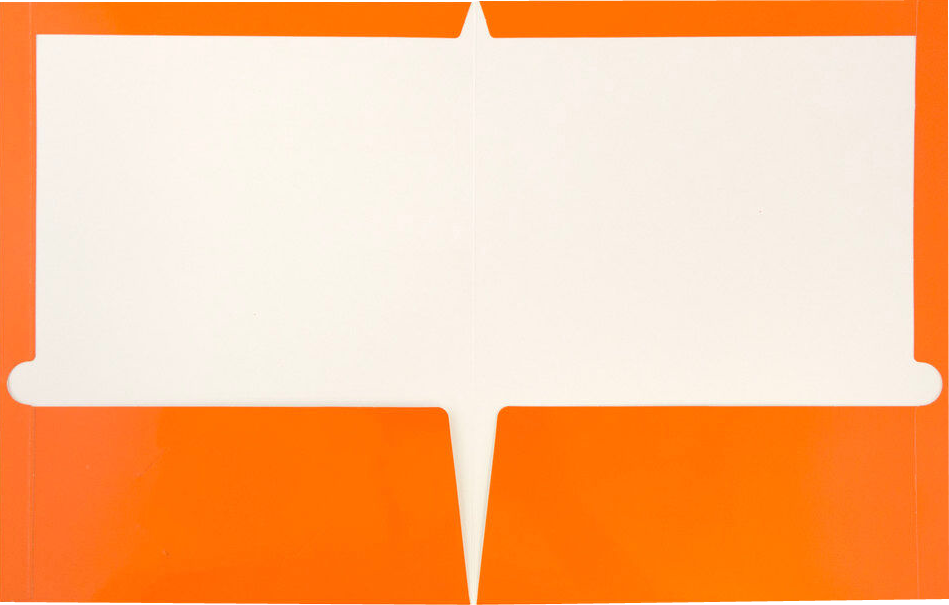 Glossy Orange 9 x 12 Standard Folders