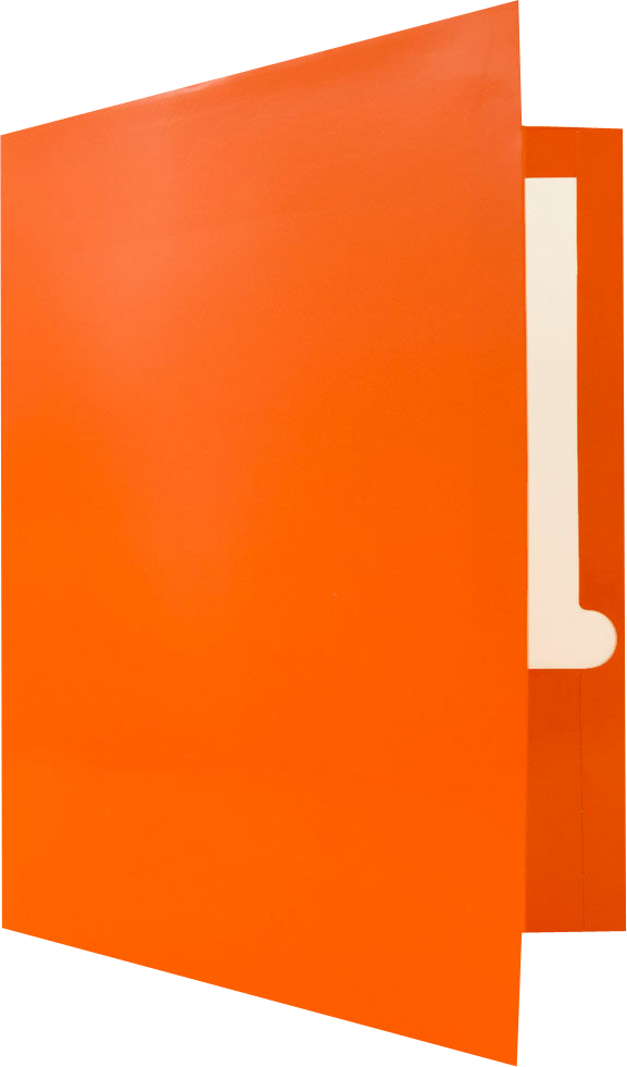 Glossy Orange 9 x 12 Standard Folders