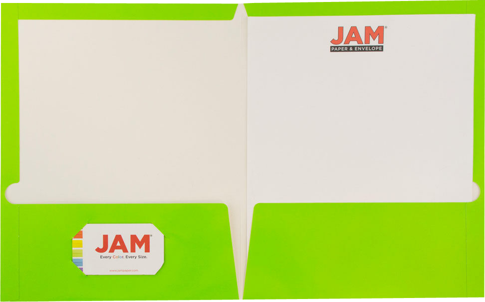 Glossy Lime Green 9 x 12 Standard Folders