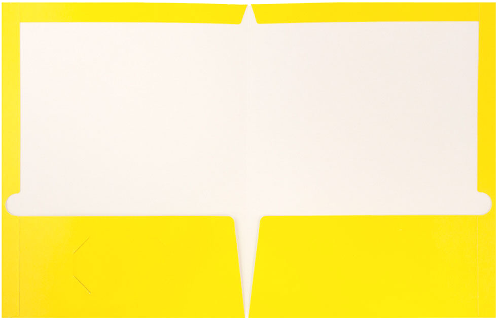 Glossy Yellow 9 x 12 Standard Folders