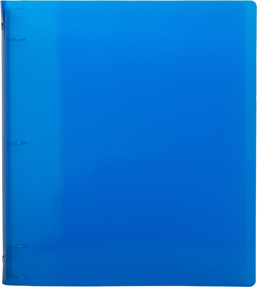 Blue Journal Assorted Primary Glossy Folders and 3/4 Inch Binders and Journal Pack