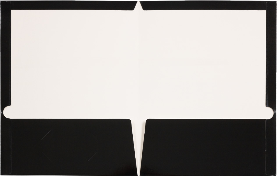 Glossy Black 9 x 12 Standard Folders