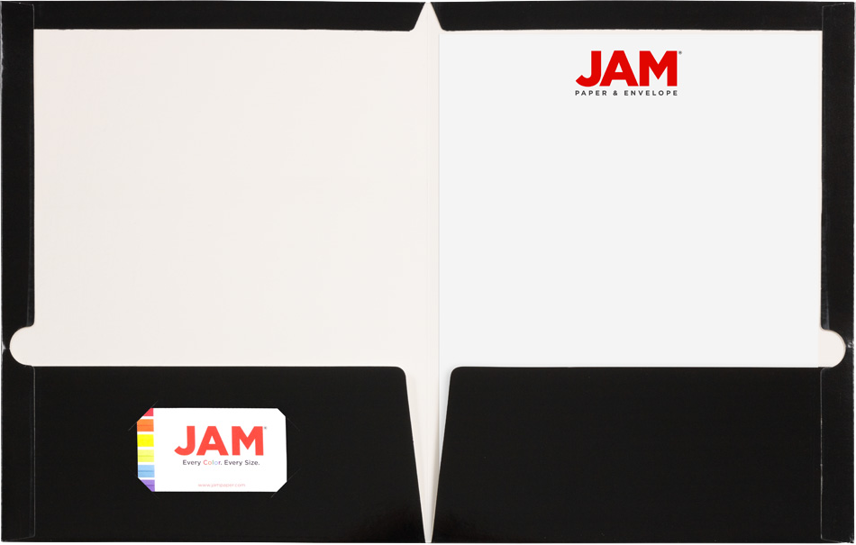 Glossy Black 9 x 12 Standard Folders